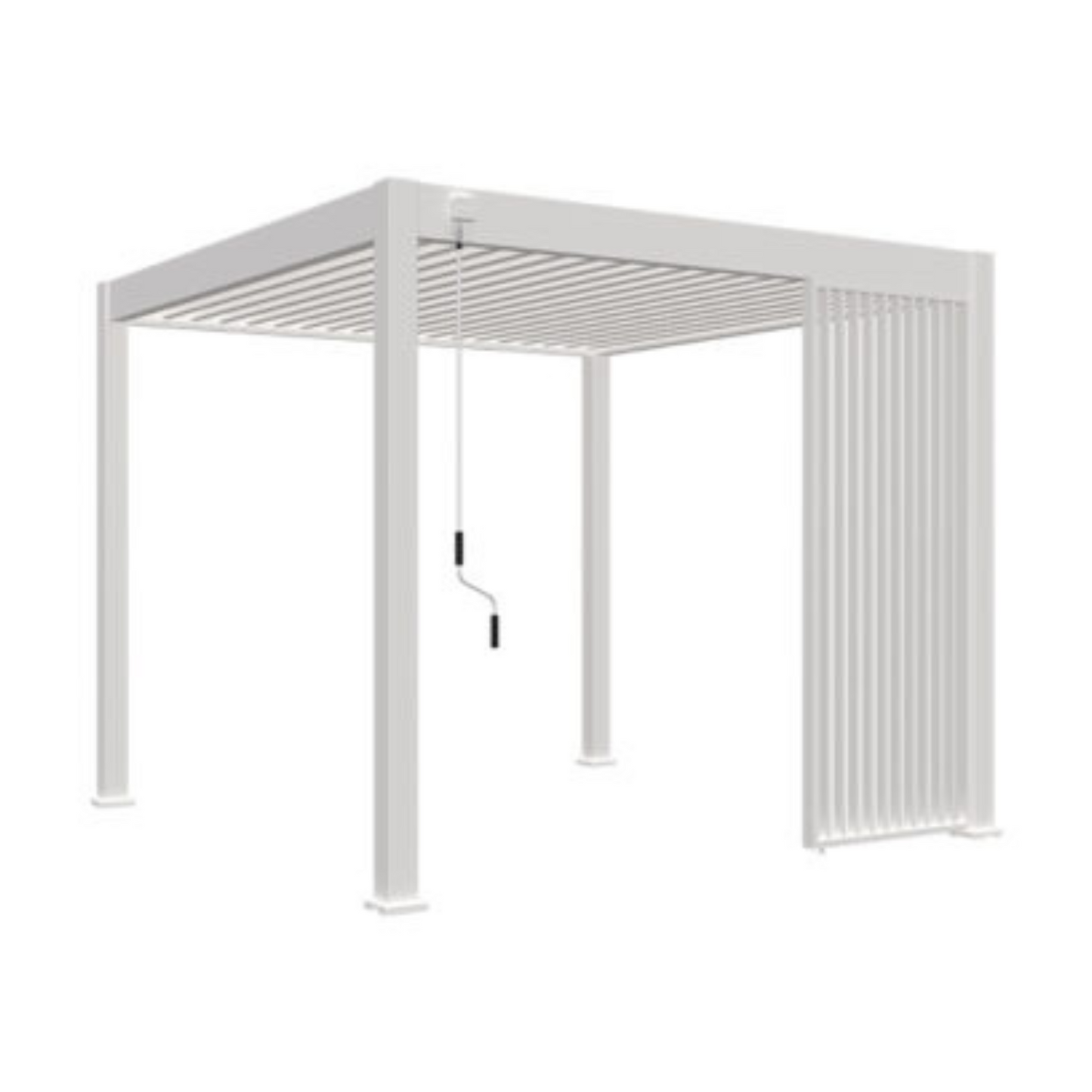 Louvre Paneel voor overkapping verticaal wit 1,30 meter