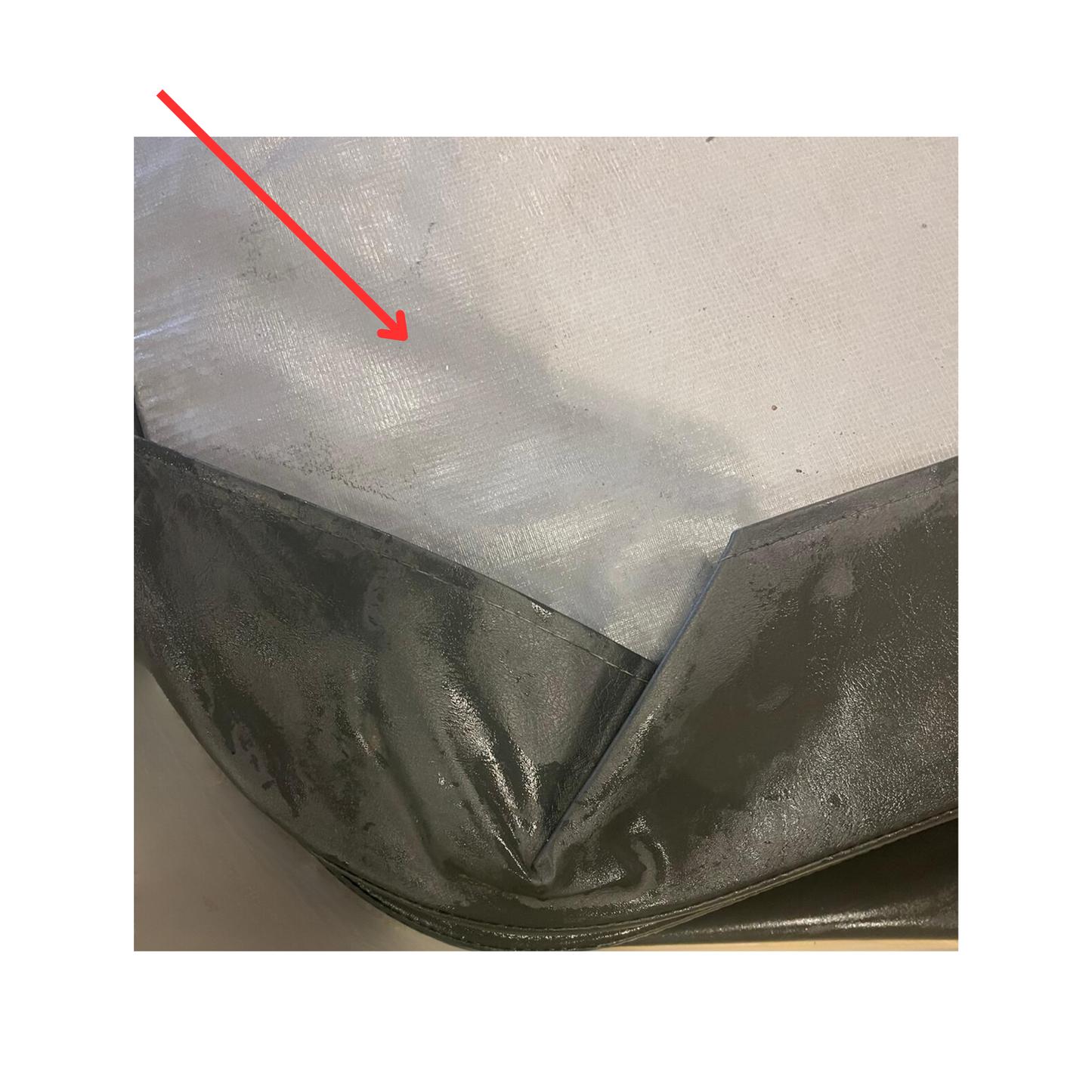 Outlet - Cover voor Jacuzzi 215*215 - Charcoal - verkleuring en verduring van flappen - NR9