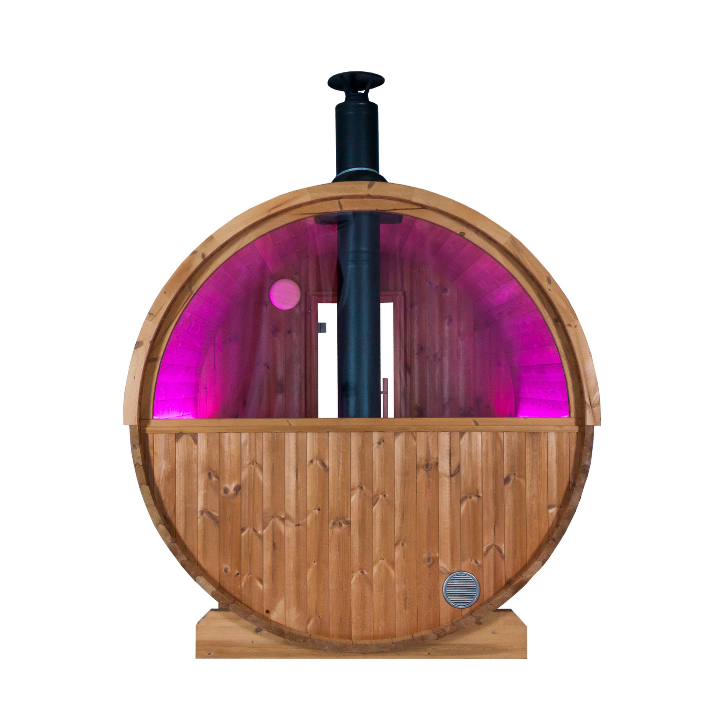 Barrel sauna - Thermo hout -Achterkant in half glas - Verschillende formaten