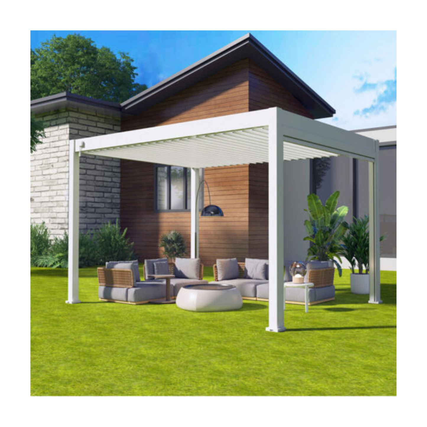 Orion overkapping – 3 x 3 meter – wit