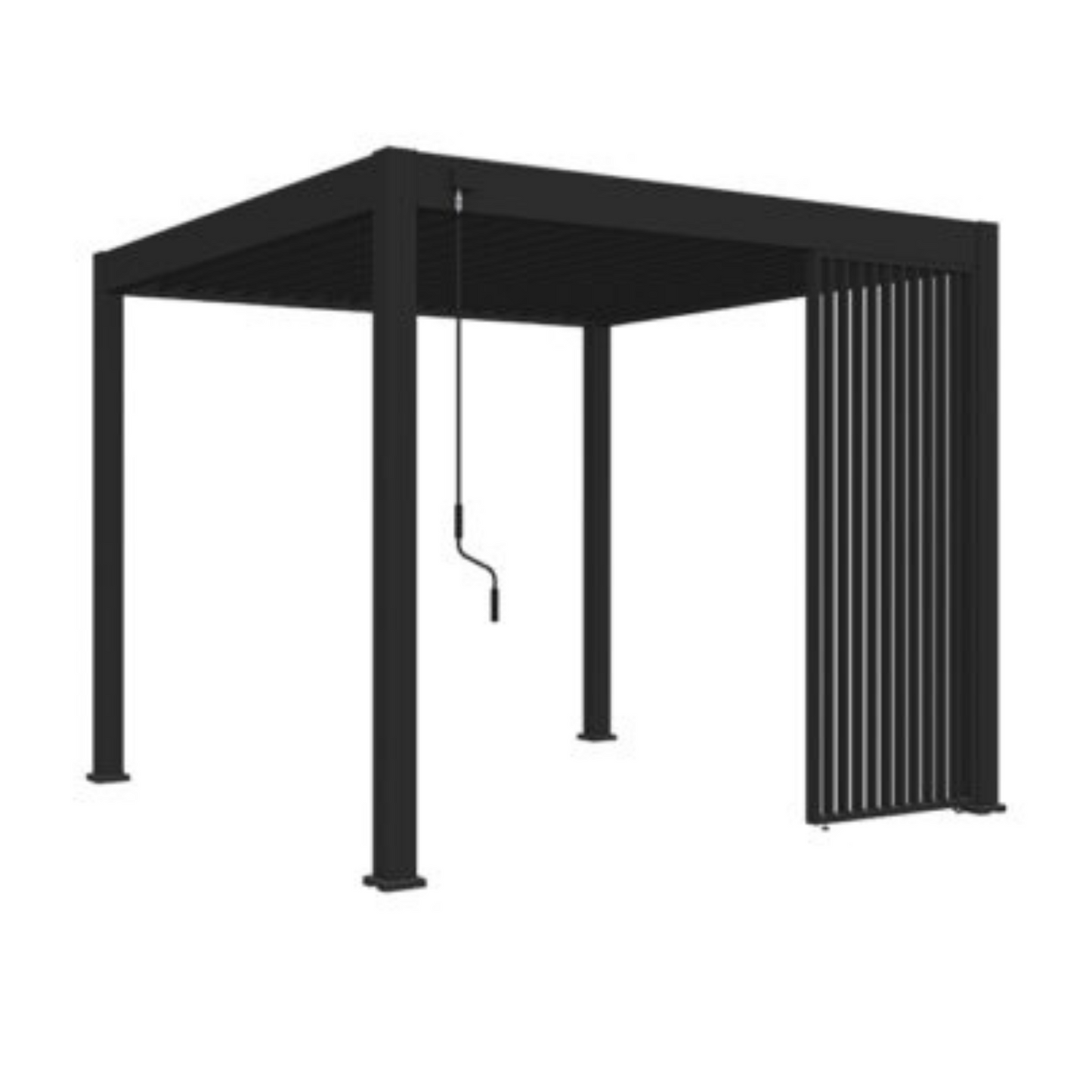 Louvre Paneel voor overkapping verticaal antraciet 1,30 meter