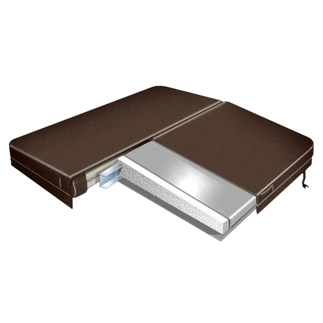 Outlet - Cover voor Jacuzzi 210*210 - grijs - Verpakking stuk - NR 17