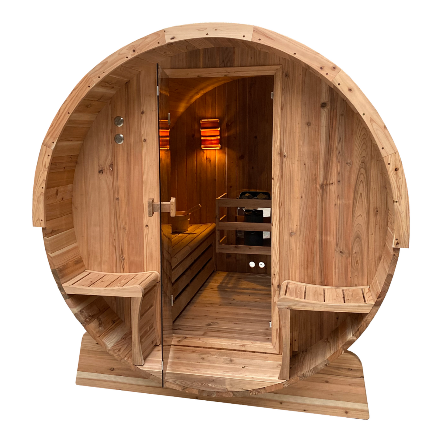 Barrel sauna - Ceder hout - Gesloten achterkant - Verschillende formaten