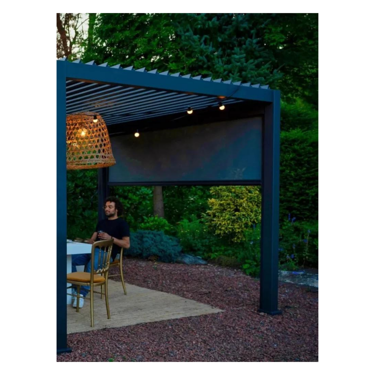 Screens - Pull down zijscherm antraciet -360 cm- Mirador