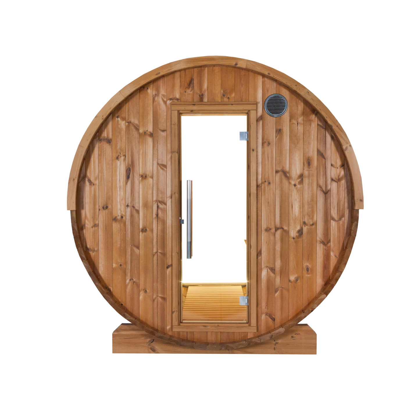 Barrel sauna -  Thermo hout -Achterkant in half glas - Verschillende formaten