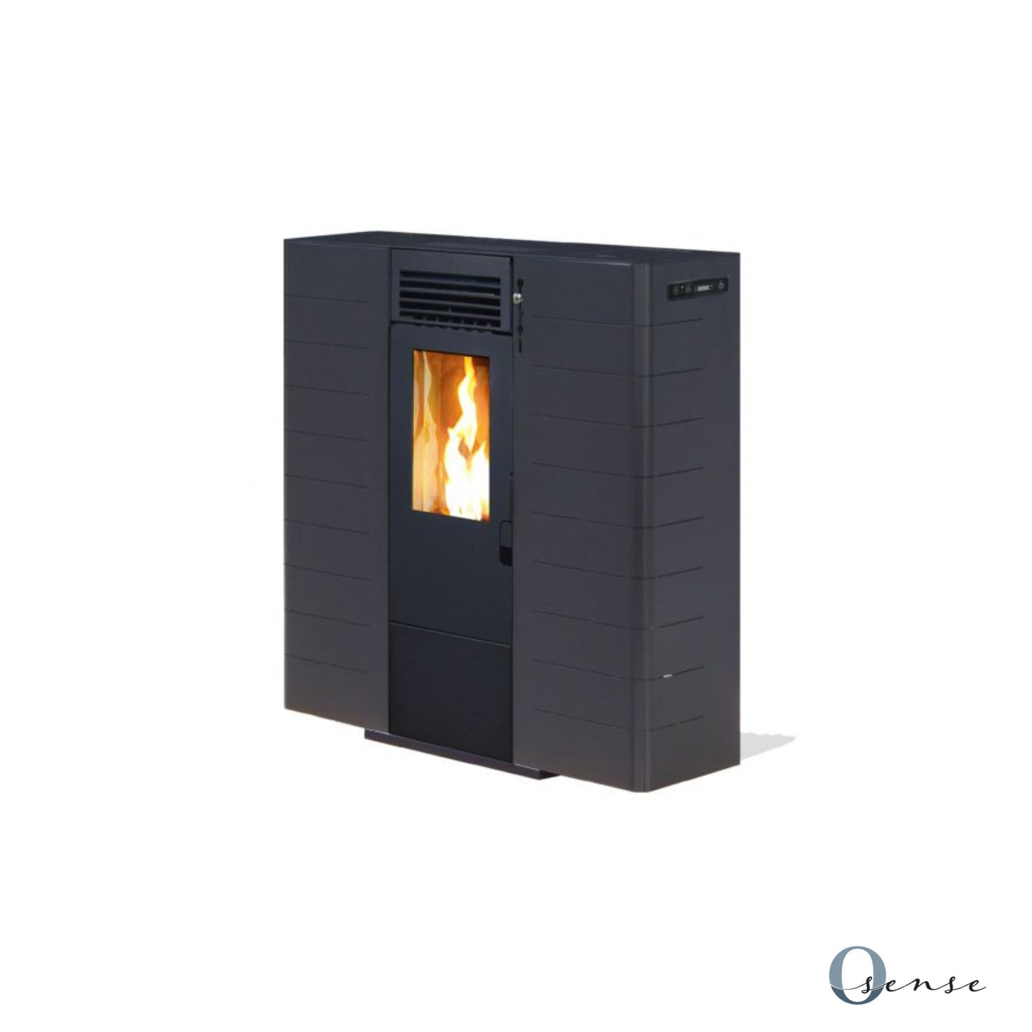 Showroommodel Pelletkachel Tepor Slim zwart  - 8KW - Prijs incl 21% BTW