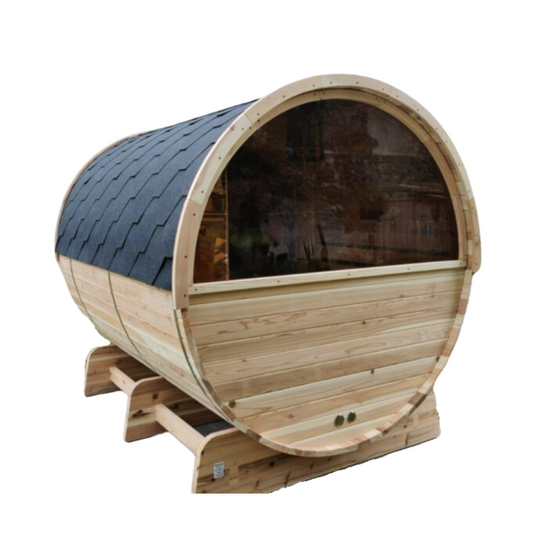 Barrel sauna -  Ceder hout - halfglas - Verschillende formaten
