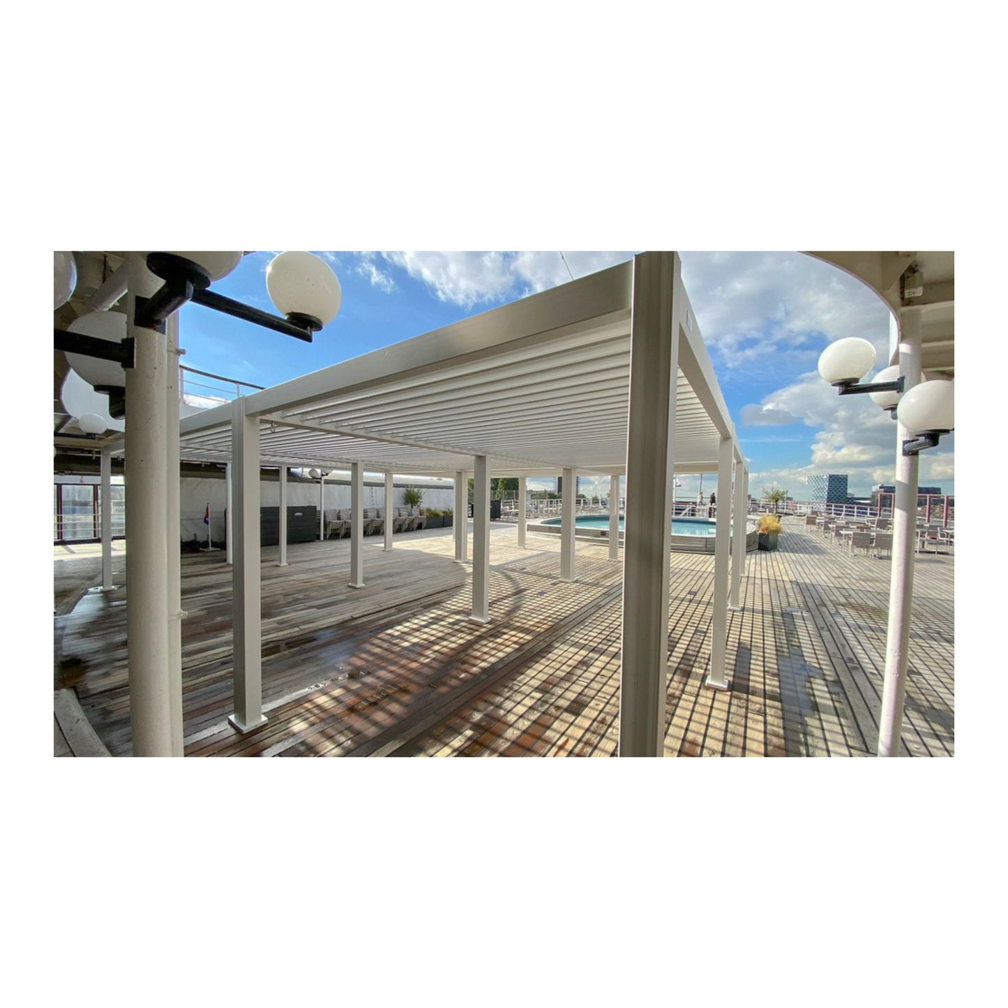 Overkappingen - Mirador overkapping – 3×4 meter – wit- Mirador